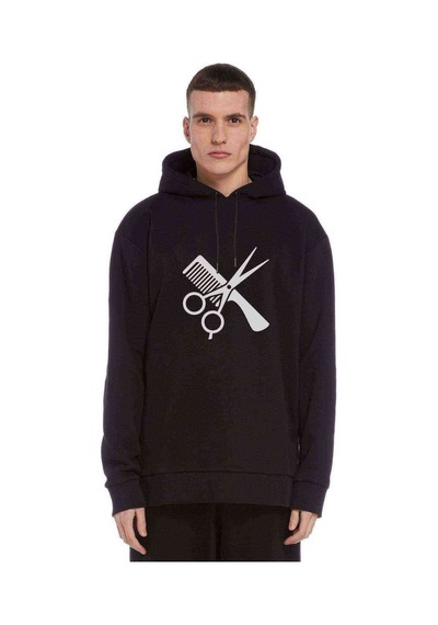 Berber Kuaför Barber Shop Baskılı Erkek Sweatshirt