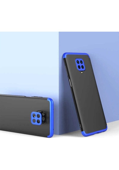 Xiaomi Redmi Note 9 Pro Kılıf Zore Ays Kapak Siyah-Mavi