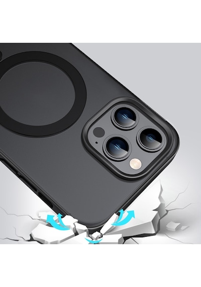 Smcase Apple Uyumlu iPhone 14 Kılıf Wireless Tacsafe Alpin Mat Sert Kapak