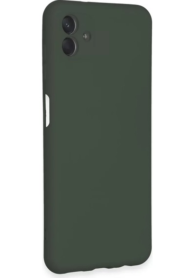 Newface Samsung Galaxy A04e Kılıf Nano İçi Kadife Silikon - Koyu Yeşil