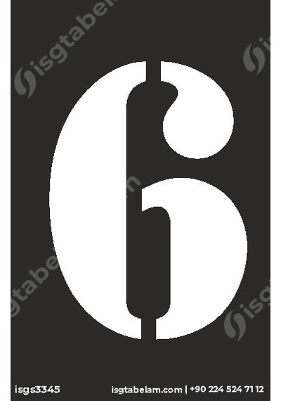 6 Rakamı Boyama Şablonu (Set2)