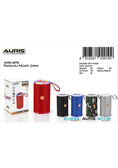 Auris Ars-sp6 Bluetooth Hoparlör