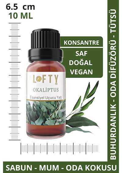 Lofty Okaliptus Uçucu Yağ Buhurdanlık Esansı Oda Kokusu 10 ML