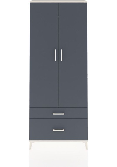 Arges Dolap 2 Raflı 2 Çekmeceli Tek Askılı 88x30x221 Aytaşı-a... Aytaşı