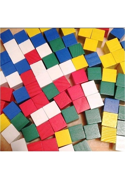 Hobi Eğitim Dünyası Mubishop Birim Küpler 100 Adet Küp Domino +