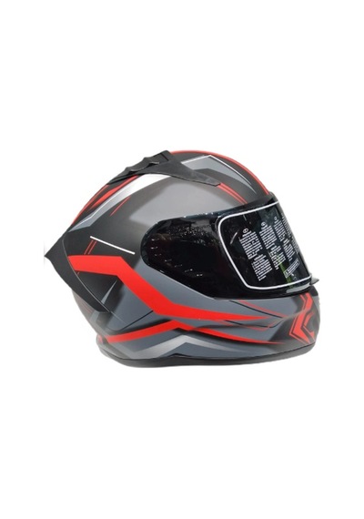 Mts Pro 801 Twilgh Güneş Gözlüklü Kask Kırmızı Mat Gri