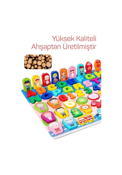 Montessori Tahtası 8'i Bir Arada Çok Fonksiyonlu Balık Tutma Ve Eşleştirme Macerası