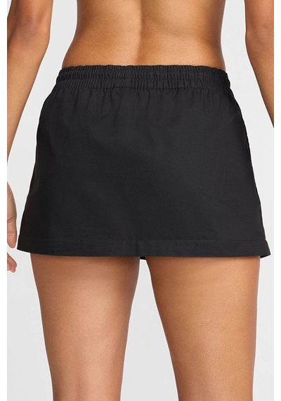Nike Sportswear Woven Cargo 2n 1 Loose Fit Midi Skirt Kadın Bol Kesim Dokuma Kargo Mini Etek Siyah