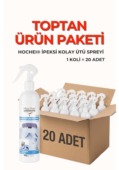 Toptancı Paketi Hochei İpeksi Kolay Ütü Spreyi 400 Ml X 20 Adet 20'li Set