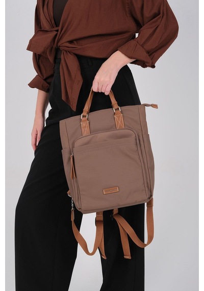 Silver Polo Sp1226 Kadın El Çantası Saten Kahve-taba