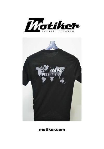 Bmw R1250 Gs Triple Black Baskılı Tshirt Modeli