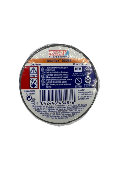 Tesa 53988 Gri Pvc Elektrik Bandı-10'lu Avantaj Paketi