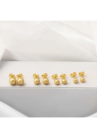Bilezikci Mat 14 Ayar Altın Top Küpe 7 Mm. Kpads14k29575