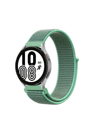 Newface - 649 - Samsung Galaxy Uyumlu Watch 4 Hasırlı Cırtcırtlı Kordon - Glblseme - - Turkuaz