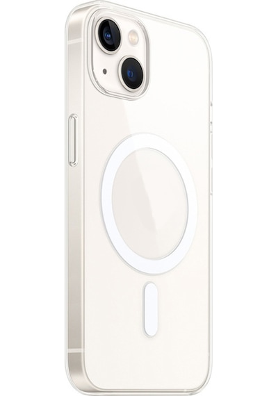 Apple Uyumlu iPhone 15 Plus Kılıf Zore M-safe Şarj Özellikli Şeffaf Tek Kamera Çerçeveli Porto Kapak Renksiz