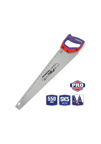 Workpro Wp215012 550mm Sk5 11 Tpı Ağır Hizmet Tipi El Testeresi Fr Wp215012