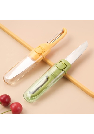 Meyve Sebze Bıçağı Soyacak Uçlu Çift Taraflı Kılıflı 18.8 Cm Paslanmaz Çelik Bx-316432