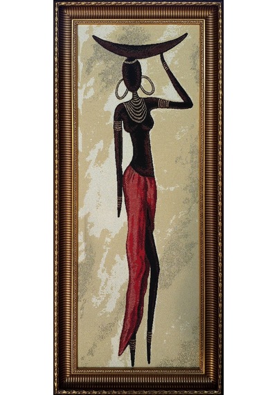 Figüratif Seri-31 Dokuma Goblen Kumaş-Afrikalı set3