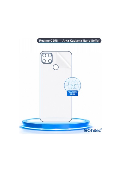 Schitec Realme C25s Uyumlu Arka Yüzey Hidrojel Koruyucu Film