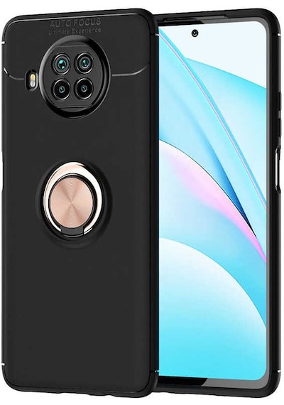 Xiaomi Redmi Note 9 Pro 5g Kılıf Zore Ravel Silikon Kapak Siyah-Rose Gold