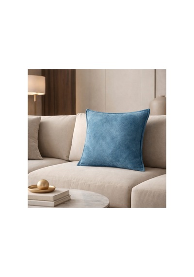 Mavi Renk Şık Dekoratif Kırlent Kılıfı 43x43 Modern Koltuk Yastık Kılıfı Şık Lacivert - 851733439 Lacivert