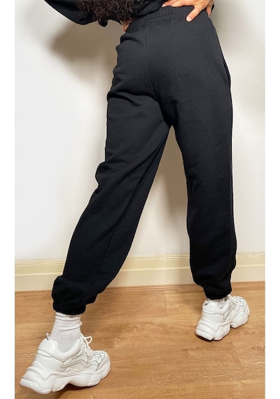 Plt Design Eşofman Takımı Sweatshirt Jogger - Siyah Baskılı Oversize Şardonlu Bisiklet Yaka Siyah Plt Design Eşofman Takımı Sweatshirt Jogger - Siyah Baskılı Oversize Şardonlu Bisiklet Yaka Siyah