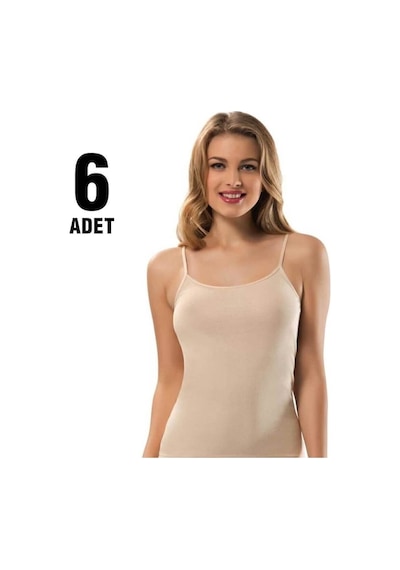 Tutku Kadın Ip Askılı Atlet 6lı Ten