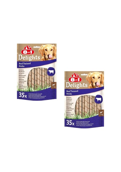 8in1 Delights Köpekler İçin Biftekli Ödül Çubuğu 2 x 190 G