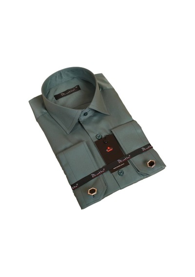 Dicotto Haki Yeşil Klasik Kesim Micro Kumaş Kol Düğmeli Regular Fit Erkek Gömlek - 190-19 001