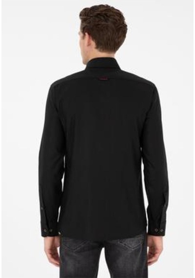 U.S. Polo Assn. Erkek Siyah Uzun Kollu Basic Gömlek 1962092 SİYAH