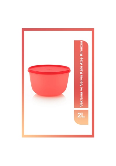 Tupperware Saklama Ve Servis Kabı 2l Ateş Kırmızısı
