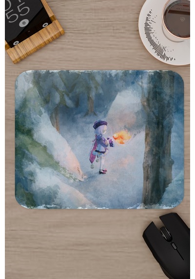 Qiqi Genshin Impact Anime Gacha V3 - 22x18 Gaming Mouse Pad Fare Altlığı