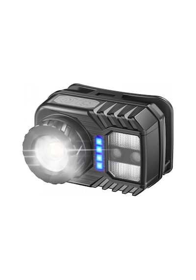 Peakstar Ps-571 Sensör Xpg Cob Led Usb Şarj Edilebilir Lityum Pilli Zoomlu Kafa Lambası Siyah