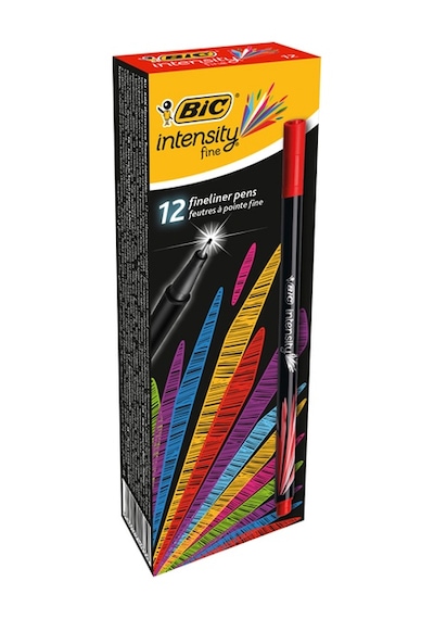 Bic Keçe Uç Kalem İnterstiy 12 Renk Kırmızı 942084 Çok Renkli