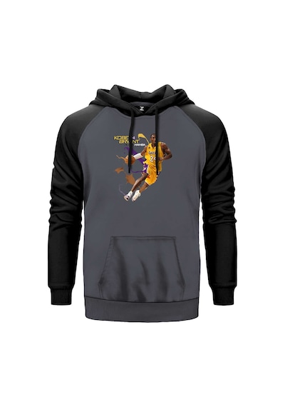 Kobe Brynt 24 Yellow Mamba Gri Renk Reglan Kol Sweatshirt Gri