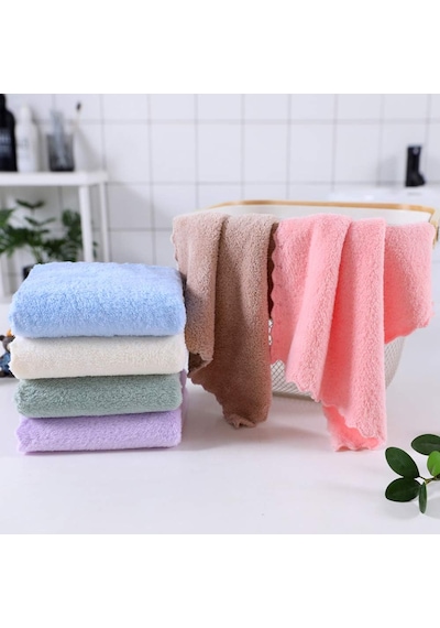 Mikrofiber Temizlik Bezi, Yumuşak Doku Mutfak El Yüz Kurulama Bezi, 30 30 Cm 3 Adet Karışık
