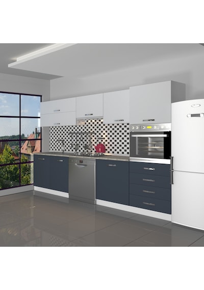 Decoraktiv Elite 280yq Ankastre Boy Dolaplı Mdf Hazır Mutfak Dolabı - Tezgah Dahil - Antrasit - Buz Gri Diğer Decoraktiv Elite 280yq Ankastre Boy Dolaplı Mdf Hazır Mutfak Dolabı - Tezgah Dahil - Antrasit - Buz Gri Diğer