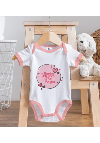 Bk Gift Bk Kids Benim Teyzem Bir Başka Tasarımlı Pembe Bebek Body Zıbın-1 6 - 9 Ay Sarı