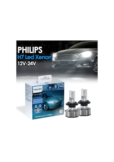 Philips H7 Led Xenon Şimşek Etkili Ultra Beyaz Renk 12V-24V 473391375