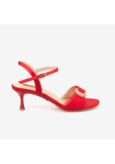 Rouge Kadın 7,5cm Topuklu Sandalet 1168 Red