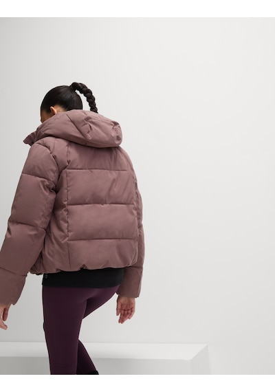 Marks & Spencer Stormwear Kapüşonlu Kısa Puffer Ceket Kahverengi