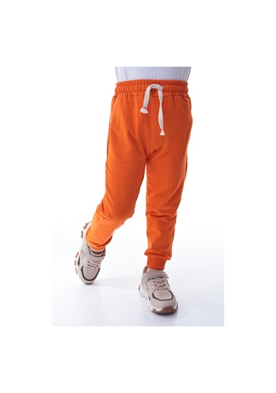 Unisex Çocuk %100 Pamuk Günlük Jogger Eşofman Altı 12 Ay 5 Yaş Turuncu