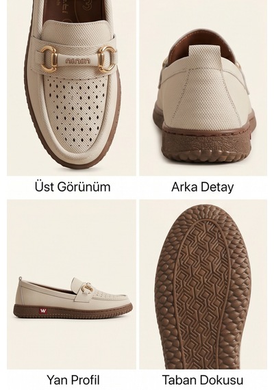 Liarca Odessa Comfort - Ortopedik 4 Nokta Taban Destekli Nefes Alabilir Lazer Kesim Günlük Rahat Krem ...