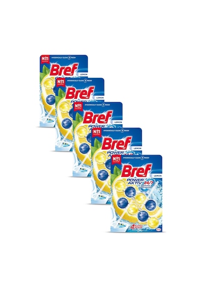 Bref WC Power Aktiv Duopack Katı Tuvalet Bloğu Limon 5 x 2'li Paket