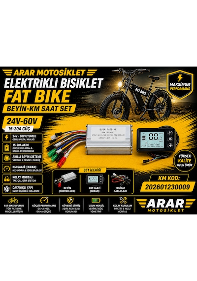 Elektrikli Bisiklet Fat Bıke 24v-60v 15-20a Beyin-km Saat Set-3054