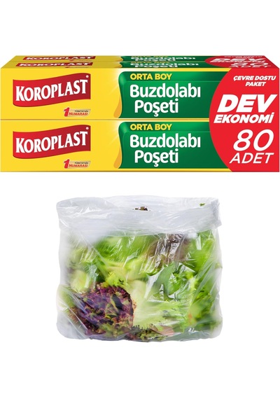 Orta Boy Buzdolabı Poşeti Dev Ekonomi 80 Li, Yeni Ekonomik Buzdolabı Poşeti Orta Boy 24x35 Cm, Bpa İçermez, Sızdırmaz Saklama Torbası, Meyve, Sebze, Yemek, Et, Tavuk, Gıda Saklama Torbası