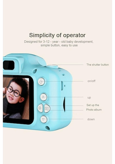 Torima 1080P HD Mini Çocuk Dijital Fotoğraf Makinesi 2.0 Inç Ekran