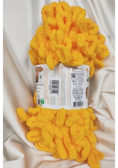 Puffy Sarı El Örgü İpi 100gr. 9mt. 5'li Paket - Renk: 216
