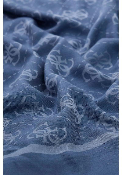 Guess Jacquard Logolu 70 X 180 Şal Aw5529vıs03 Bayan Şal Aw5529 Vıs03 Pcb Açık Mavi