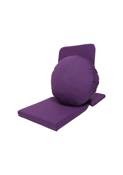 Kabuk Dolgulu Meditasyon Minderi Meditasyon Sandalyesi Backjack Vizon Gri